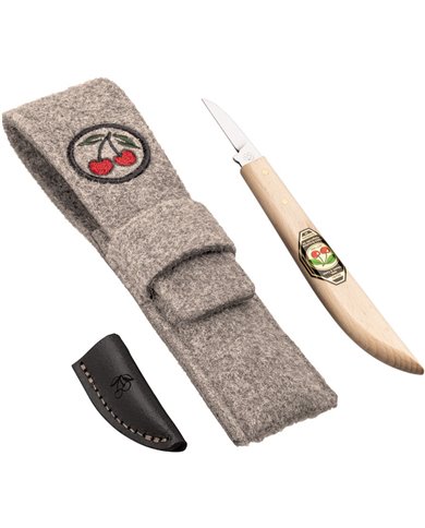 Cuchillo de talla en bolsa de fieltro Cuchillo de talla en bolsa de fieltro