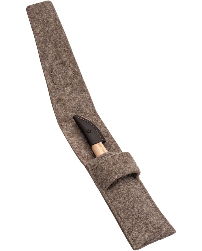 Cuchillo de talla en bolsa de fieltro