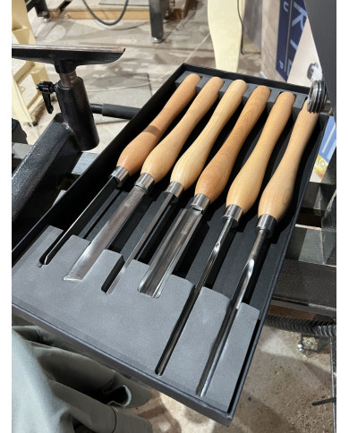 Juego de 6 Gubias de torno Criogenicas  HSS M2