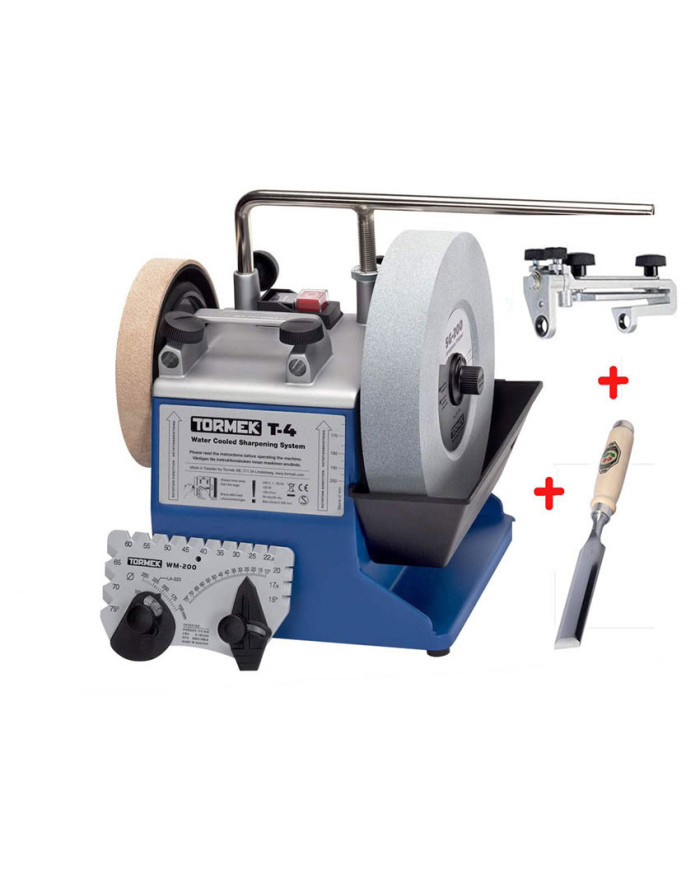 Afiladora al agua T-4 con dispositivo SE77 y formón de 20 mm Kirschen TORMEK Afiladora al agua T-4 con dispositivo SE77 y formón de 20 mm Kirschen TORMEK