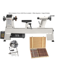Kit torno madera con variador + gubias + plato | Iniciación