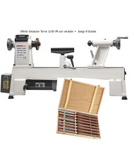 Kit torno para madera con variador + 8 gubias  | Iniciación