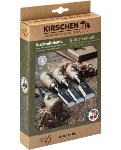 Juego de 4 formones cortos