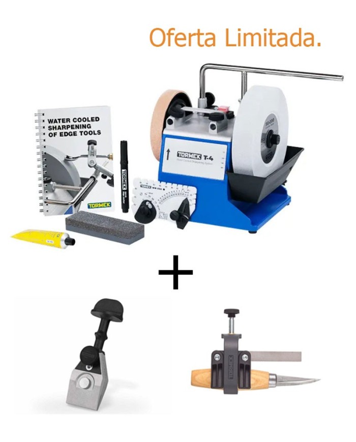 Afiladora TORMEK T4, carcasa metálica de zinc + dispositivos KJ45 y SVM00 TORMEK