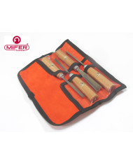 Juego Mifer de 4 Gubias en Estuche de Piel | Acero 60-62 HRC