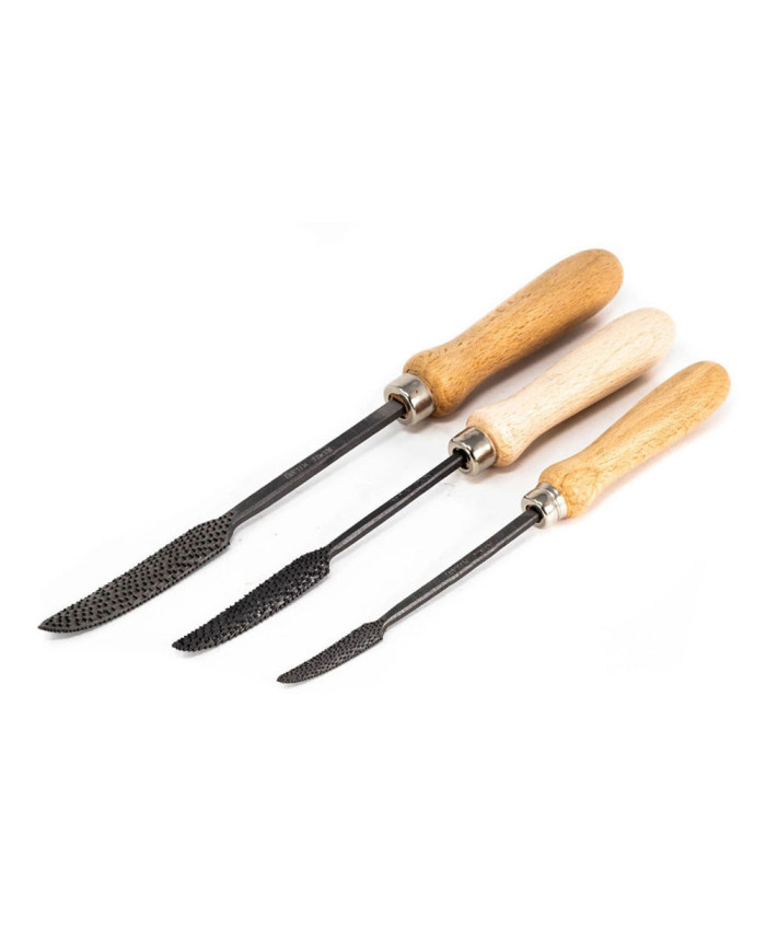 Escofina Curva con Punta y Mango de Madera | Gubias.com.es