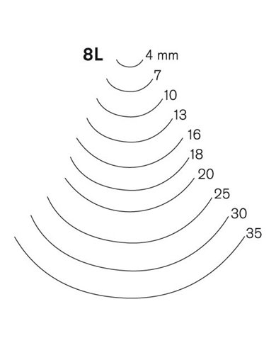Gubia Pfeil curvada corte 8 L
