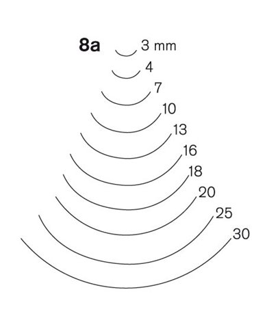Gubia Pfeil de cuchara corte 8