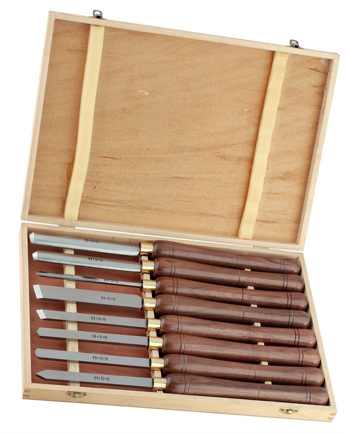 Juego de 8 gubias de torno Lombar ref. A1005 Juego de 8 gubias de torno Lombar ref. A1005