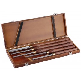 Turning tool set, long wooden handle ref. A1003