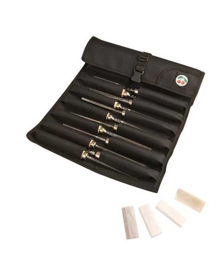 Juego de gubias de 12 piezas mas piedra 