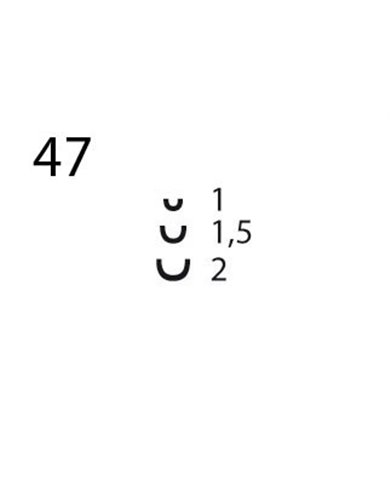 Gubia corte 11 - 47 (1, 1.5, y 2 mm)
