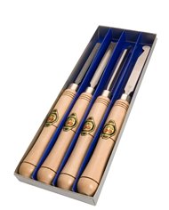 Juego de 4 gubias de torno en acero