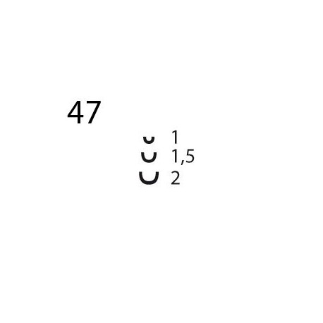 Gubia corte 11 - 47 (1, 1.5, y 2 mm)